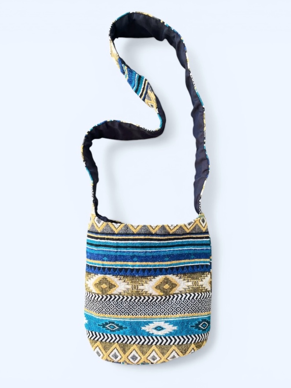 Handmade Bohemian 100% Cotton Crossbody Sling Bag in Multi-pattern & Multi-color